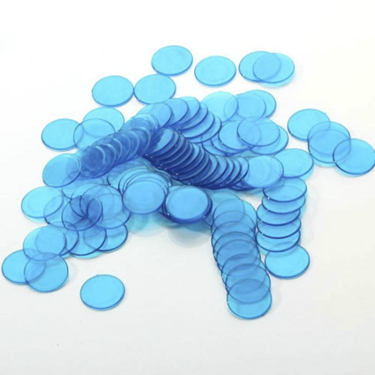 100 PCS Transparent Plastic Casino Poker Chips Bingo Tag Token Children Toys Gifts
