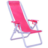 1:6 Folding Canvas Beach Chair Recliner for Barbie Doll
