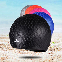Load image into Gallery viewer, Larger Version Water Drop Shape Silicone Swimming Cap