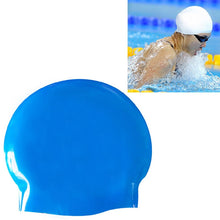 Load image into Gallery viewer, Glossy Seamless Pure Silicone High Elasticity Professional Swimming Cap, Glossy Seamless (Blue), Glossy Seamless (White), Glossy Seamless (Red), Glossy Seamless (Purple), Glossy Seamless (Yellow)