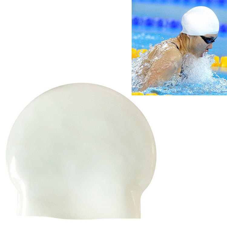 Glossy Seamless Pure Silicone High Elasticity Professional Swimming Cap