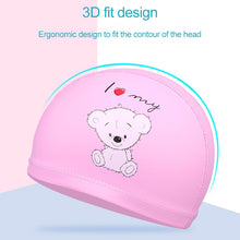 Load image into Gallery viewer, Children Waterproof Hair Care PU Coated Cartoon Pattern Swimming Cap