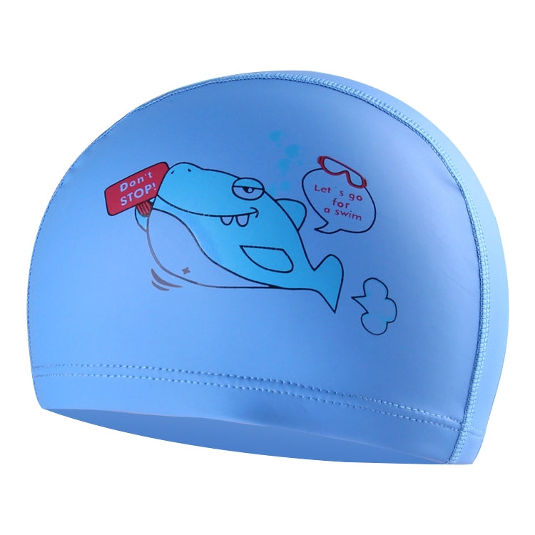 Children Waterproof Hair Care PU Coated Cartoon Pattern Swimming Cap