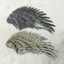 Load image into Gallery viewer, A Pair Sequin Feather Wing Shape Clothing Patch Sticker DIY Clothing Accessories, Small 20.5 x 10cm Gold, Middle 26.5 x 26cm Gold, Large 33.5 x 32cm Gold, Small 20.5 x 10cm Silver, Middle 26.5 x 26cm Silver, Large 33.5 x 32cm Silver                    ...