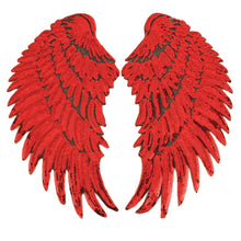 Load image into Gallery viewer, A Pair Sequin Feather Wing Shape Clothing Patch Sticker DIY Clothing Accessories, Small 20.5 x 10cm Gold, Middle 26.5 x 26cm Gold, Large 33.5 x 32cm Gold, Small 20.5 x 10cm Silver, Middle 26.5 x 26cm Silver, Large 33.5 x 32cm Silver                    ...