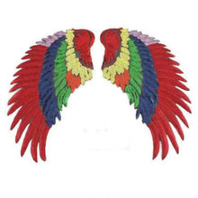 Load image into Gallery viewer, A Pair Sequin Feather Wing Shape Clothing Patch Sticker DIY Clothing Accessories, Small 20.5 x 10cm Gold, Middle 26.5 x 26cm Gold, Large 33.5 x 32cm Gold, Small 20.5 x 10cm Silver, Middle 26.5 x 26cm Silver, Large 33.5 x 32cm Silver                    ...