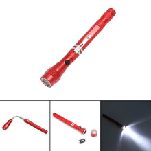 Load image into Gallery viewer, 2 PCS 1W Flexible Magnet Camping Fishing Telescopic 360 Degrees Head Flashlight Outdoor Torch Magnetic Pick Up Tool Lamp, Red, Silver, Black, Blue