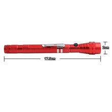 Load image into Gallery viewer, 2 PCS 1W Flexible Magnet Camping Fishing Telescopic 360 Degrees Head Flashlight Outdoor Torch Magnetic Pick Up Tool Lamp, Red, Silver, Black, Blue