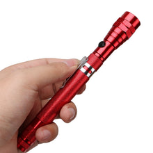 Load image into Gallery viewer, 2 PCS 1W Flexible Magnet Camping Fishing Telescopic 360 Degrees Head Flashlight Outdoor Torch Magnetic Pick Up Tool Lamp, Red, Silver, Black, Blue