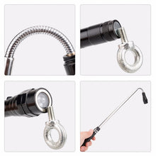 Load image into Gallery viewer, 2 PCS 1W Flexible Magnet Camping Fishing Telescopic 360 Degrees Head Flashlight Outdoor Torch Magnetic Pick Up Tool Lamp, Red, Silver, Black, Blue