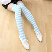 Load image into Gallery viewer, Children Color Striped Stockings Japanese Thigh Socks