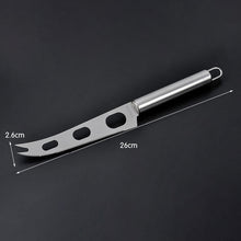 Load image into Gallery viewer, Stainless Steel Cheese Knife With Fork Tip Cheese Butter Knife Slicer Butter Pizza Cutter, Cheese Knife