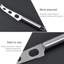 Load image into Gallery viewer, Stainless Steel Cheese Knife With Fork Tip Cheese Butter Knife Slicer Butter Pizza Cutter, Cheese Knife