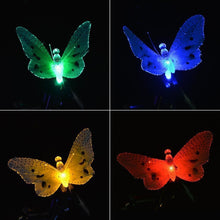 Load image into Gallery viewer, Solar Powered Butterfly Fiber Optic Fairy String Waterproof Christmas Outdoor Garden Holiday Lights, 4m 12LEDs, 5m 20LEDs