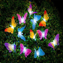 Load image into Gallery viewer, Solar Powered Butterfly Fiber Optic Fairy String Waterproof Christmas Outdoor Garden Holiday Lights, 4m 12LEDs, 5m 20LEDs