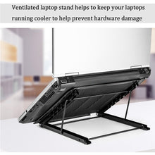 Load image into Gallery viewer, Portable Desktop Folding Cooling Metal Mesh Adjustable Ventilated Holder
