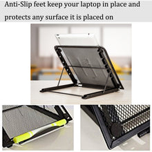 Load image into Gallery viewer, Portable Desktop Folding Cooling Metal Mesh Adjustable Ventilated Holder