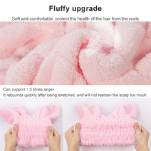 Load image into Gallery viewer, Coral Fleece Soft Absorbent Cat Ear Dry Hair Cap Thickened Adult Shower Cap