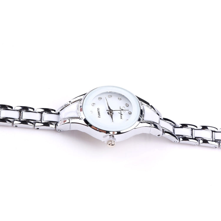 Lvpai Round Dial Two-Color Stainless Steel Strap Bracelet Quartz Watch for Women