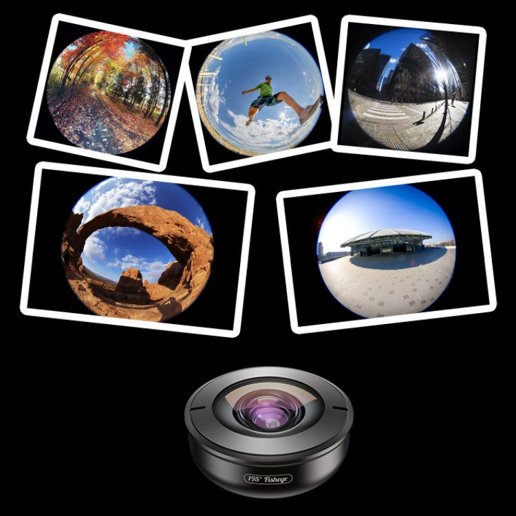 APEXEL APL-HB195 195 Degrees Fisheye Professional HD External Mobile Phone Universal Lens