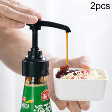 Load image into Gallery viewer, 2pcs Household Fuel Consumption Quantitative Bottle Press Type Nozzle Pump Head, Plastic(White), Plastic(Black)