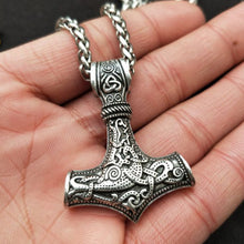 Load image into Gallery viewer, Mjolnir Pendant Viking Protective Talisman Hammer Necklace, TBD074879001A, TBD074879001C, TBD074879001F, TBD074879001B, TBD074879001D, TBD074879001E
