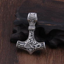 Load image into Gallery viewer, Mjolnir Pendant Viking Protective Talisman Hammer Necklace, TBD074879001A, TBD074879001C, TBD074879001F, TBD074879001B, TBD074879001D, TBD074879001E