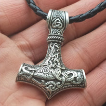 Load image into Gallery viewer, Mjolnir Pendant Viking Protective Talisman Hammer Necklace, TBD074879001A, TBD074879001C, TBD074879001F, TBD074879001B, TBD074879001D, TBD074879001E