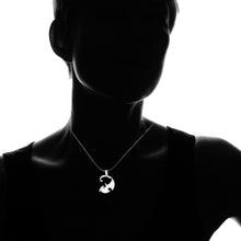 Load image into Gallery viewer, Couples Jewelry Necklaces Titanium Steel Animal Cat Pendants Necklace, White and Black Cat with Metal Chain, White and Black Cat with Leather Cord