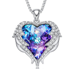 Load image into Gallery viewer, Women Fashion Angel Wings Crystals Heart Necklaces