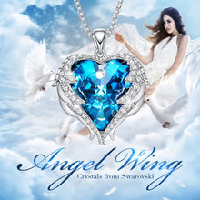 Load image into Gallery viewer, Women Fashion Angel Wings Crystals Heart Necklaces