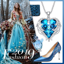 Load image into Gallery viewer, Women Fashion Angel Wings Crystals Heart Necklaces