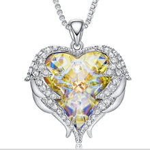 Load image into Gallery viewer, Women Fashion Angel Wings Crystals Heart Necklaces