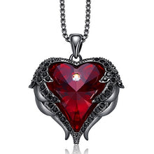 Load image into Gallery viewer, Women Fashion Angel Wings Crystals Heart Necklaces