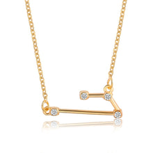 Load image into Gallery viewer, Fashion Zircon Pendant Zodiac Guardian Necklace Short Clavicle Chain, Aquarius-Gold, Aquarius-Silver, Pisces-Gold, Pisces-Silver, Aries-Gold, Aries-Silver, Taurus-Gold, Taurus-Silver, Gemini-Gold, Gemini-Silver, Sagittarius-Gold, Sagittarius-Silver    ...
