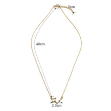 Load image into Gallery viewer, Fashion Zircon Pendant Zodiac Guardian Necklace Short Clavicle Chain, Aquarius-Gold, Aquarius-Silver, Pisces-Gold, Pisces-Silver, Aries-Gold, Aries-Silver, Taurus-Gold, Taurus-Silver, Gemini-Gold, Gemini-Silver, Sagittarius-Gold, Sagittarius-Silver    ...