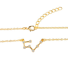 Load image into Gallery viewer, Fashion Zircon Pendant Zodiac Guardian Necklace Short Clavicle Chain, Aquarius-Gold, Aquarius-Silver, Pisces-Gold, Pisces-Silver, Aries-Gold, Aries-Silver, Taurus-Gold, Taurus-Silver, Gemini-Gold, Gemini-Silver, Sagittarius-Gold, Sagittarius-Silver    ...