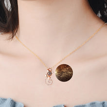 Load image into Gallery viewer, 100 Language I love You Necklace Memory Projection Pendant Wedding Letter Necklace, Rose Gold, White Copper