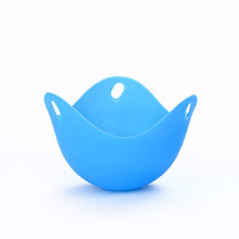 Load image into Gallery viewer, Silicone Egg Cooker Egg Bracket Kitchen Tools Pancake Cookware Bakeware Steam Eggs Plate Tray, Green, Red, Blue, Yellow, 4 pieces of steamed egg