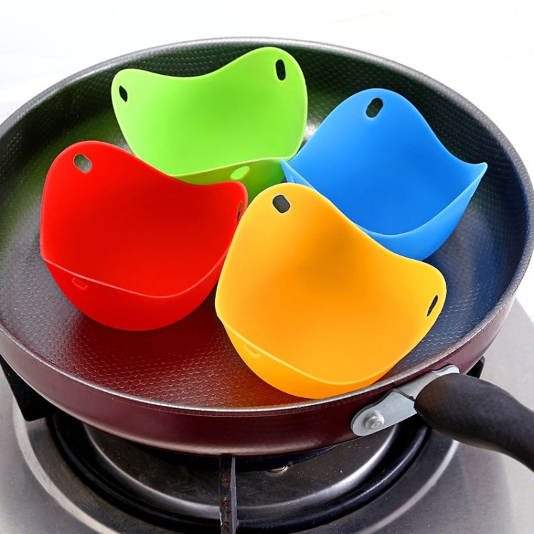 Silicone Egg Cooker Egg Bracket Kitchen Tools Pancake Cookware Bakeware Steam Eggs Plate Tray, Green, Red, Blue, Yellow, 4 pieces of steamed egg