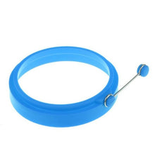 Load image into Gallery viewer, DIY Breakfast Round Silicone Egg Ring Fried Egg Mould Pancake Ring Non-stick Kitchen Cooking Mould, Round, Blue, Round, Green, Round, Orange, Round, Red