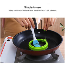 Load image into Gallery viewer, DIY Breakfast Round Silicone Egg Ring Fried Egg Mould Pancake Ring Non-stick Kitchen Cooking Mould, Round, Blue, Round, Green, Round, Orange, Round, Red