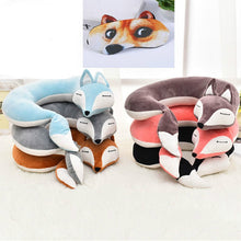 Load image into Gallery viewer, Lovely Fox Animal Cotton Plush U Shape Neck Pillow for Travel Car  Plane Travel