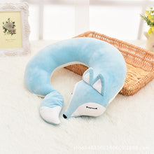 Load image into Gallery viewer, Lovely Fox Animal Cotton Plush U Shape Neck Pillow for Travel Car  Plane Travel