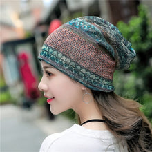 Load image into Gallery viewer, National Style Cotton Yarn Thin Wrap Cap Turban Hat for Women