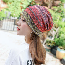 Load image into Gallery viewer, National Style Cotton Yarn Thin Wrap Cap Turban Hat for Women