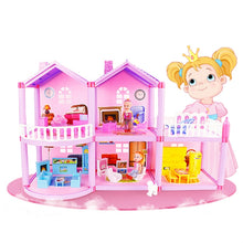 Load image into Gallery viewer, DIY Assembled Miniature Princess Doll House Small Villa Simulation Dream House Girl Toy