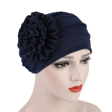 Load image into Gallery viewer, Solid Color Side Flower Turban Hat Women Confinement Hat