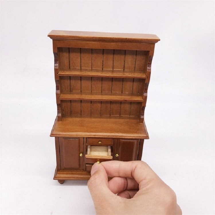 1/12 Dollhouse Miniature Furniture Multifunction Wood Cabinet Bookcase
