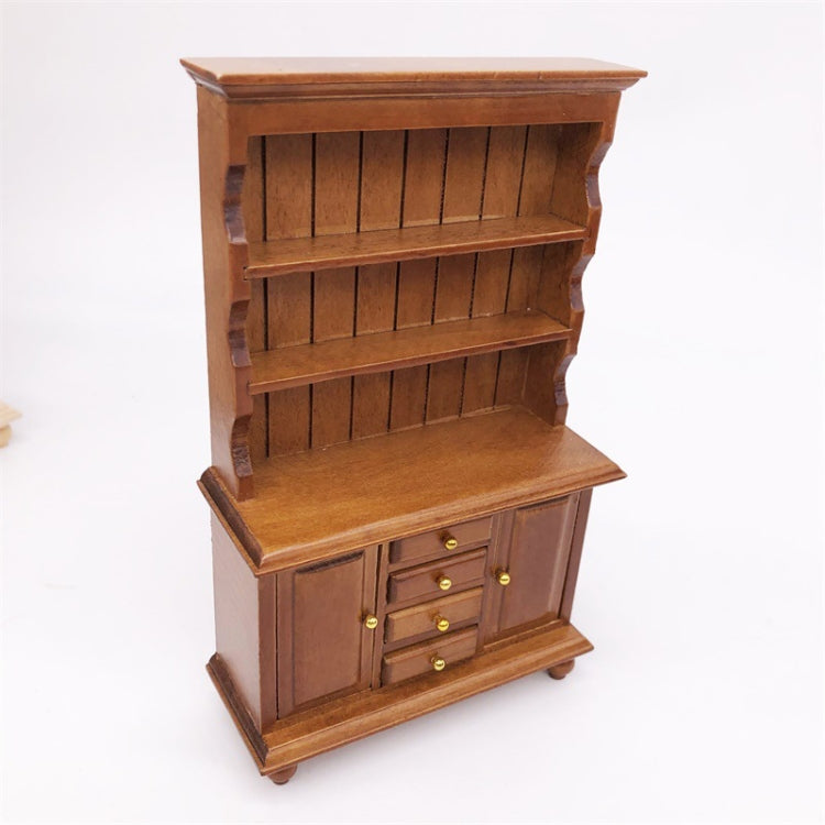 1/12 Dollhouse Miniature Furniture Multifunction Wood Cabinet Bookcase